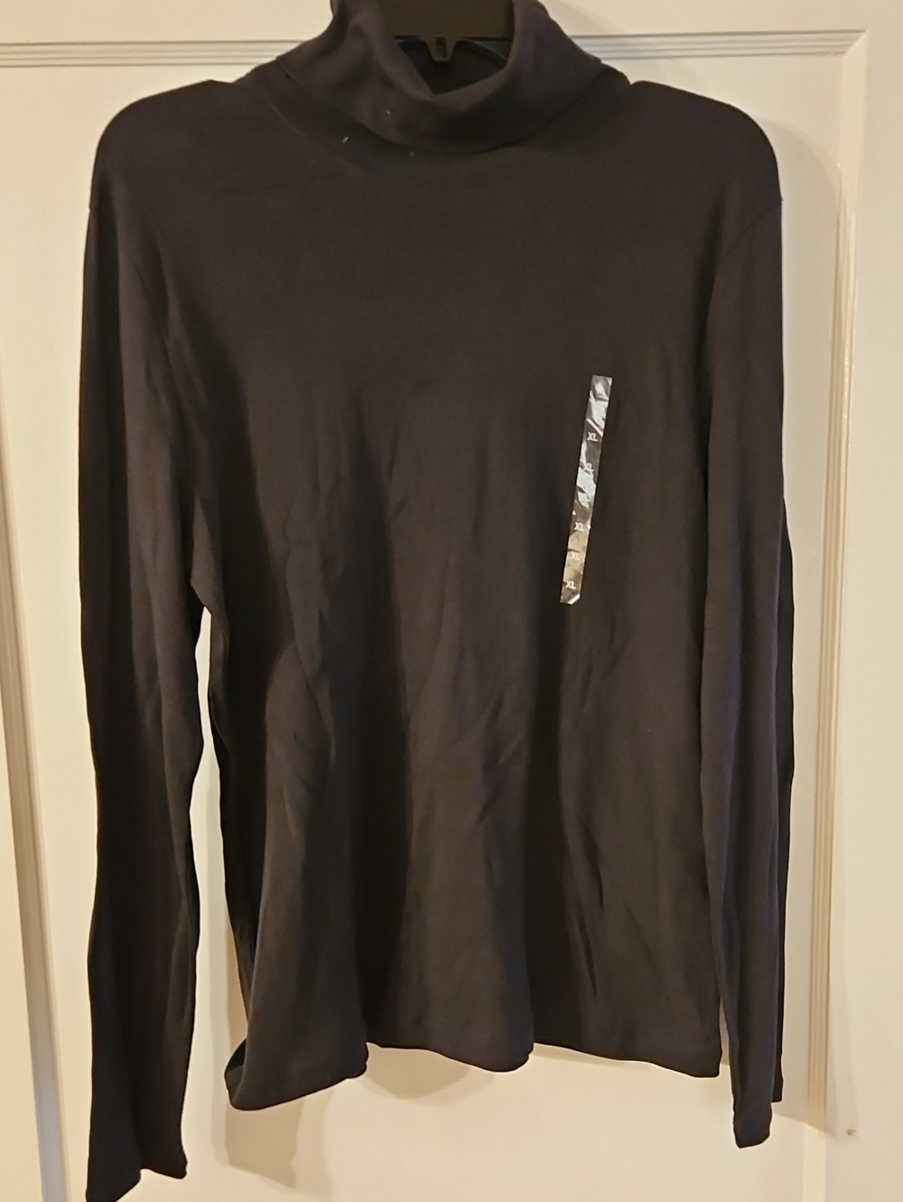 Black Women's Long-Sleeve Turtleneck Shirt
